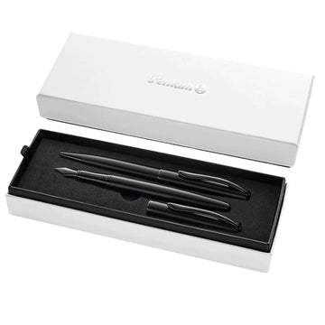 Estojo com Canetas Tinteiro e Esferográfica Jazz Carbon Pelikan - Limited Edition